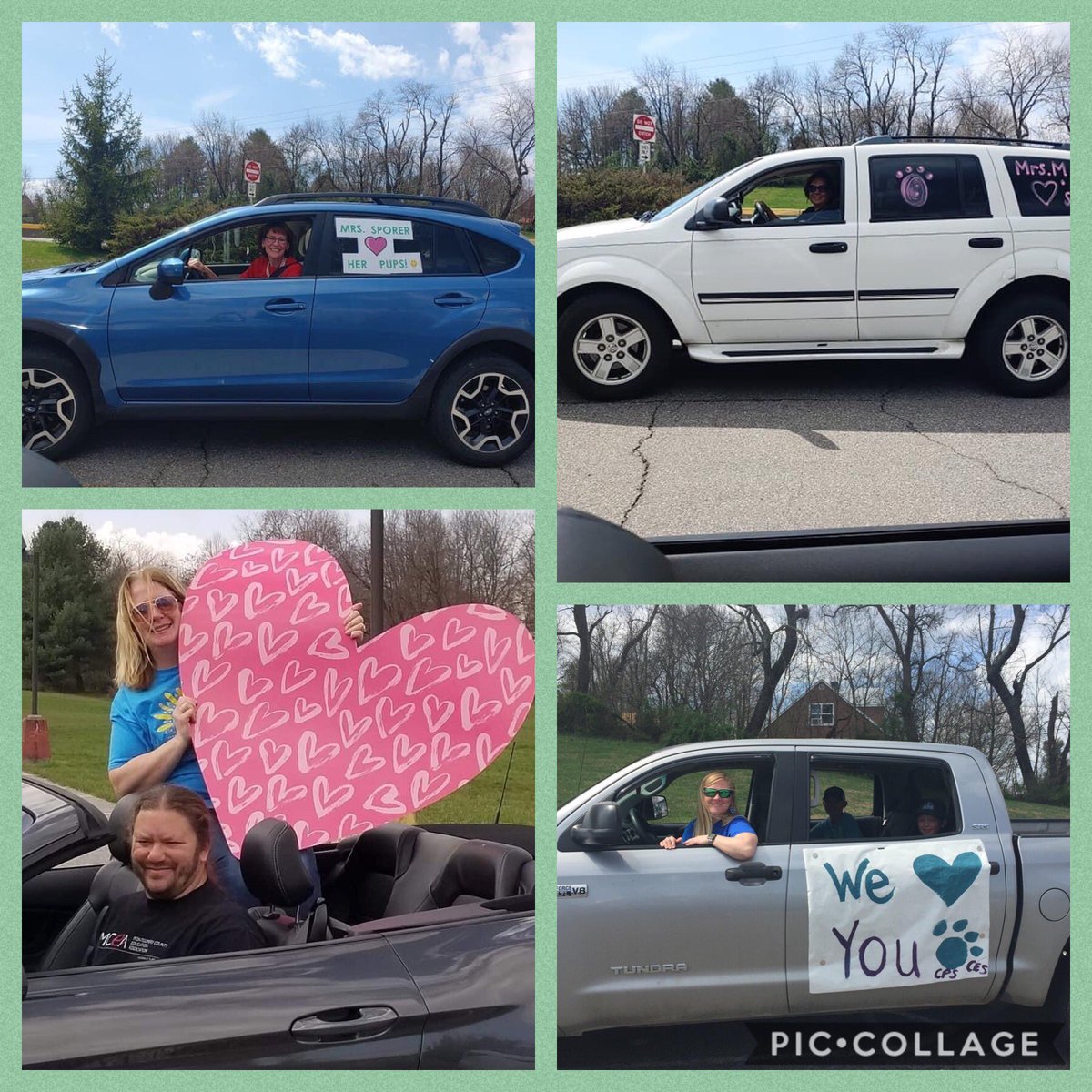 DrMMGreene's tweet photo. My heart is full after the CPS/CES Car Parade. It was so great seeing smiling faces this afternoon. We miss our Coyote Pups!! @CburgPSPups https://t.co/XTxsbOLzp3