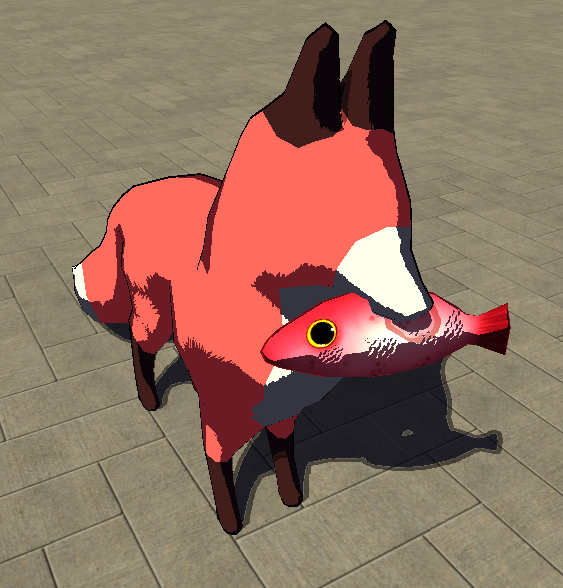 RetusG's tweet photo. I was playing around with the toon / cell-shaded shader I did and some models from @NYAestethic 
(Except for the orange, I'm responsible for that one)

#lowpoly #shaders #unity3d #shaderforge https://t.co/ZUBjygU5rJ