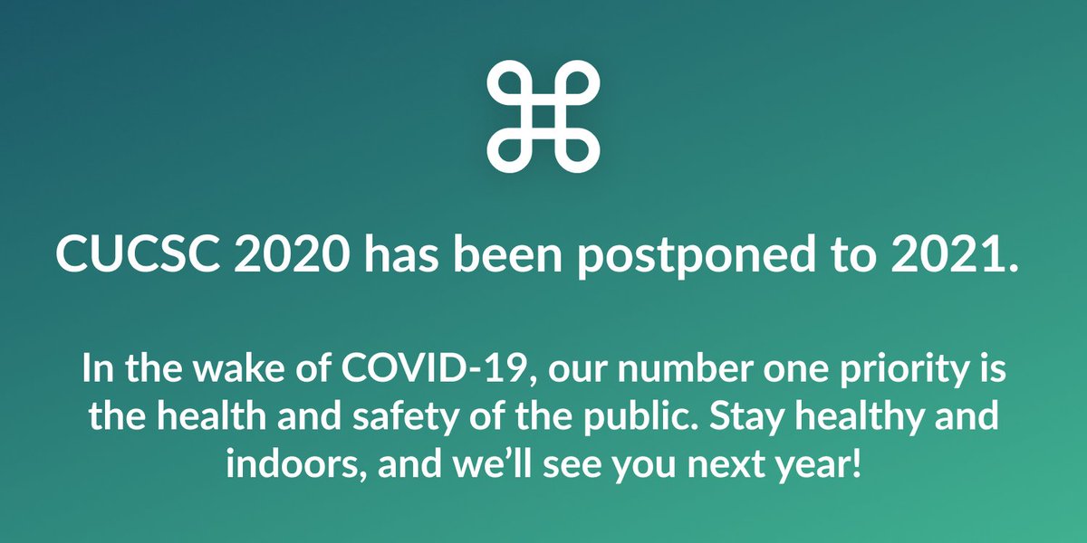 CUCSC 2020 has been postponed due to the ongoing COVID-19 pandemic, please take care and we hope to see you next year at CUCSC 2021!