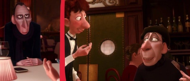 FilmEasterEggs's tweet photo. At the end of 'Ratatouille' (2007) Anton Ego is a little bit fatter. This is especially poignant since he states, 'I don't like food, I love it... if I don't love it, I don't swallow' https://t.co/ENoSXmeeVS