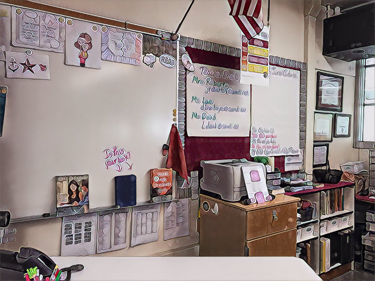 Teachers, if you get to go to your classroom, take a picture of your teaching space and use it as the virtual background for your zoom office hours. #onlinelearning #onlineeducation #distancelearning