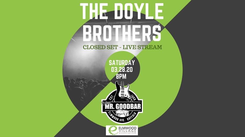 *SATURDAY NIGHT * 8:00PM * LIVE STREAM*Tomorrow night Ryan and I are going live from Mr. Goodbar! Streaming will be available via Elmwood Village Association Presents: The Doyle Brothers Live, 103.3 The Edge, Mr. Goodbar and The Doyle Brothers FB pages!
#loyal4doyle  #concurcovid