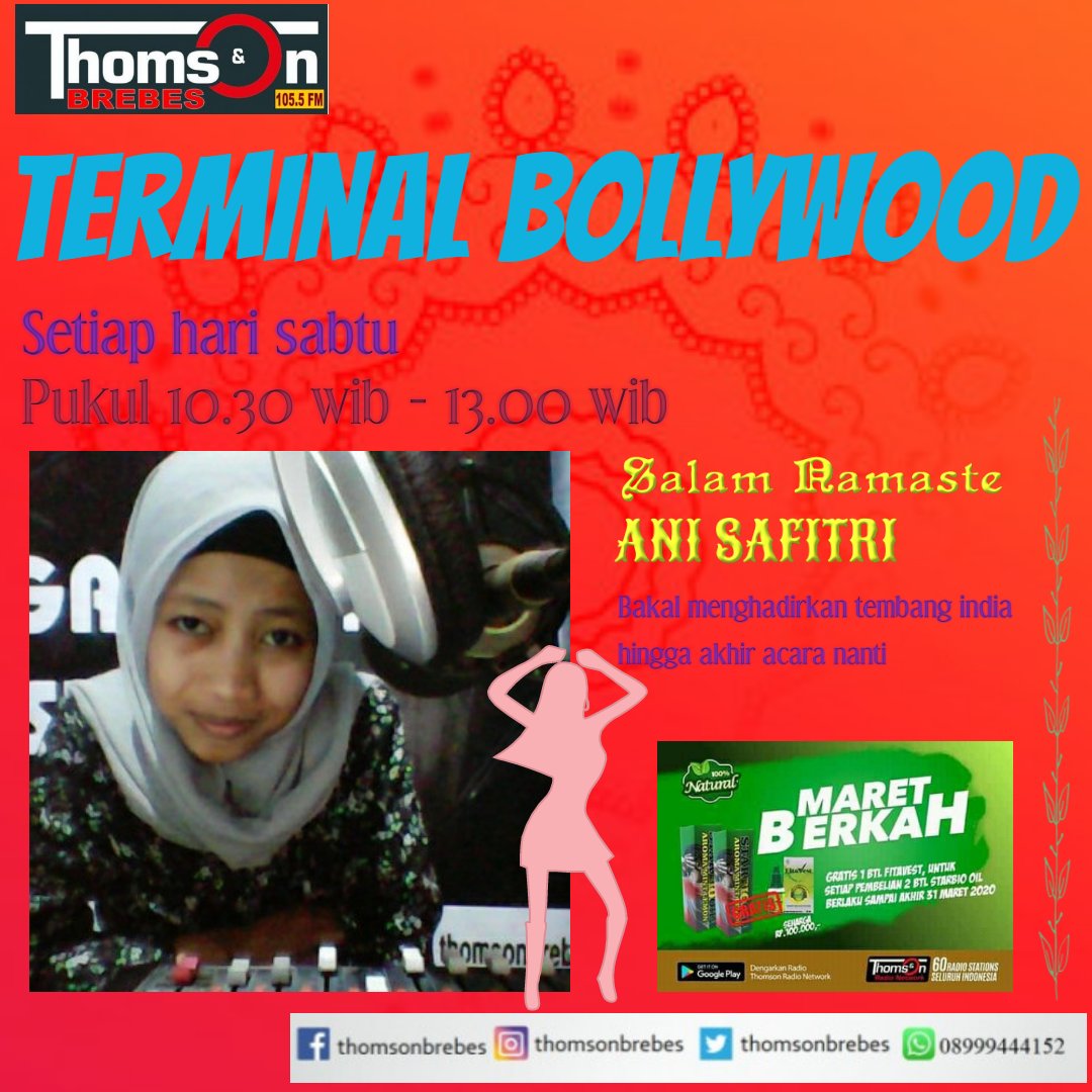 Hidup tak akan menjadi beban jika anda bisa menjalaninya dengan ikhlas.
#TerminalBollywood
#RadioThomson
#ThomsonBrebes