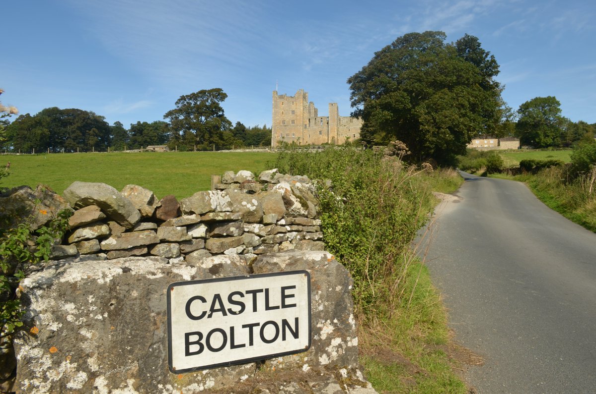 And you are treated to an awesome view of the castle on your walk back up  #boltoncastle