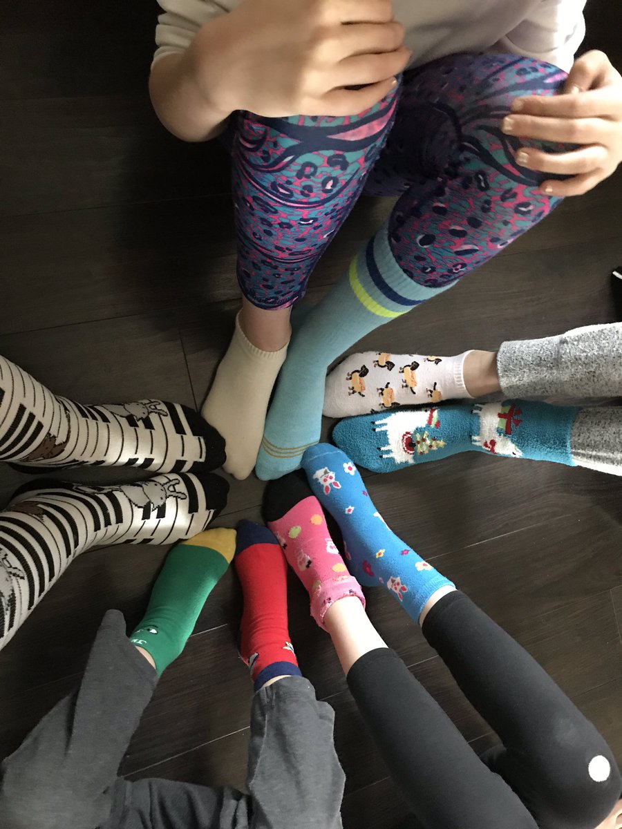 Oberst family sporting our crazy socks!  Thursday crazy sock day!  <a href="/bhschools/">BHSchools</a> #BHSVirtualSpiritWeek