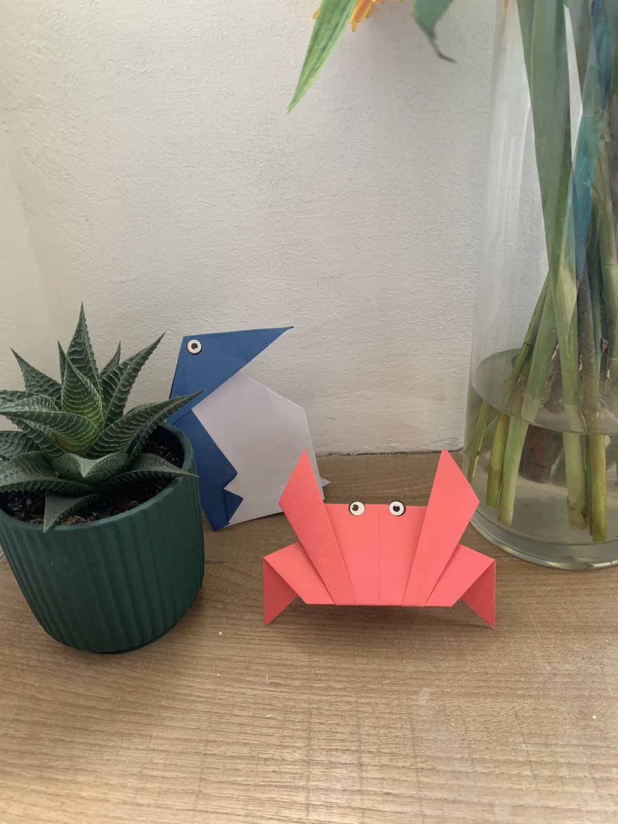 Mrs Cowley has raised the stakes... the crab is surely the leader?

#origamichallenge