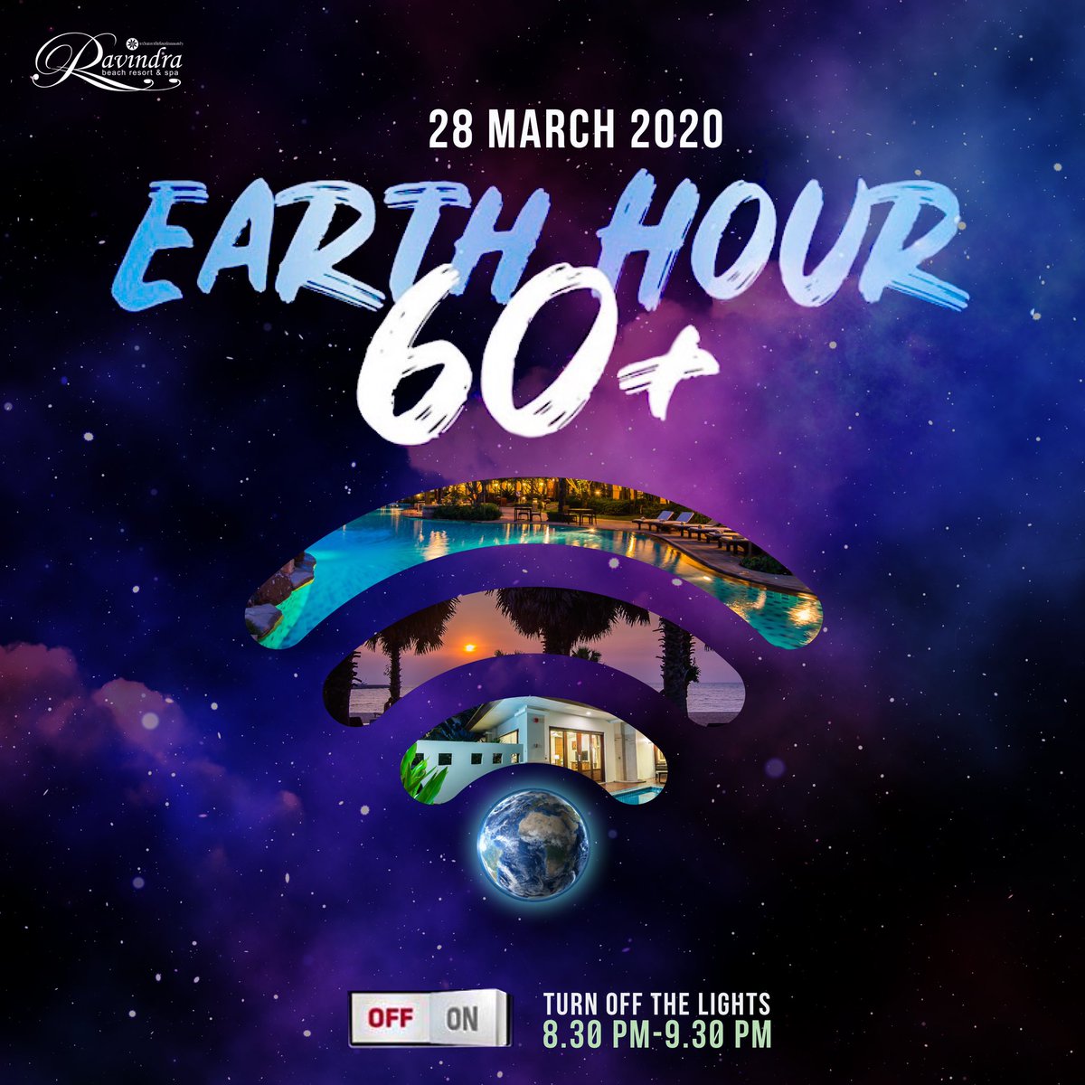 RavindraResort's tweet photo. Ravindra Beach Resort &amp; Spa will be taking part in Earth Hour initiative, where we are aiming to raise awareness in saving energy and saving the earth. We also welcome you to join us in switching off your lights and any other electrical appliances!
.

#Earthhour #Earthhour2020 https://t.co/HLJJi7nm2p