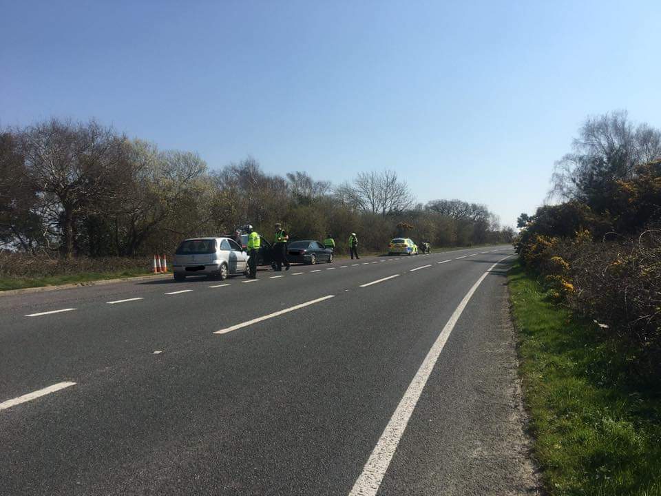 We will be out again today stopping vehicles, remember think before you drive is your journey essential? Travelling from Guildford to Durdle Door is not essential travel!! #StayHomeSaveLives
