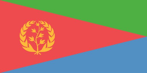 Eritrea. 8/10. Interesting design adopted in 1995. Red stands for the blood shed during the struggle for independence, while the olive branch emblem has 30 leaves to signify 30 years of struggle. Greens stands for agriculture and livestock while the blue represents the sea.