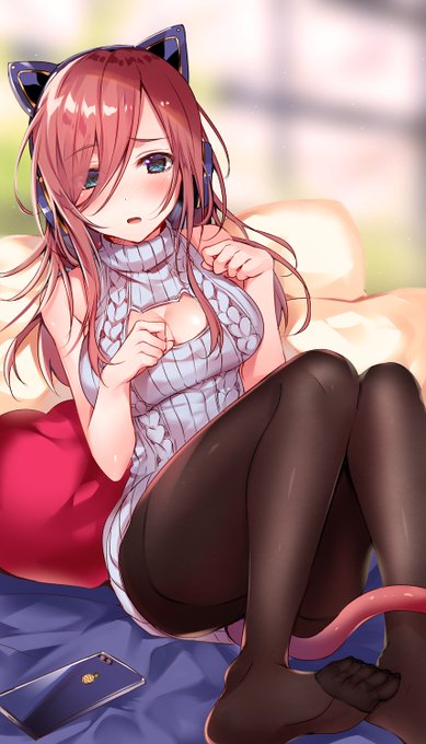 ゆんゆん🥰🔞💕さんがTwitterに投稿した中野三玖(五等分の花嫁)のイラスト。