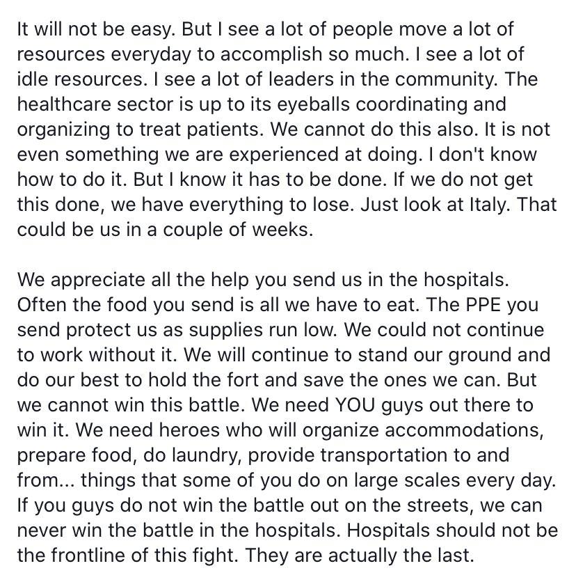 DavidInglesTV's tweet photo. Posted by a friend of mine. He’s a front liner where the healthcare system is already overwhelmed. 

Here’s the request and how the rest of us can help. Less than 2 minute read. 

Spread the word.

#COVID19 https://t.co/jIe3UEsweH