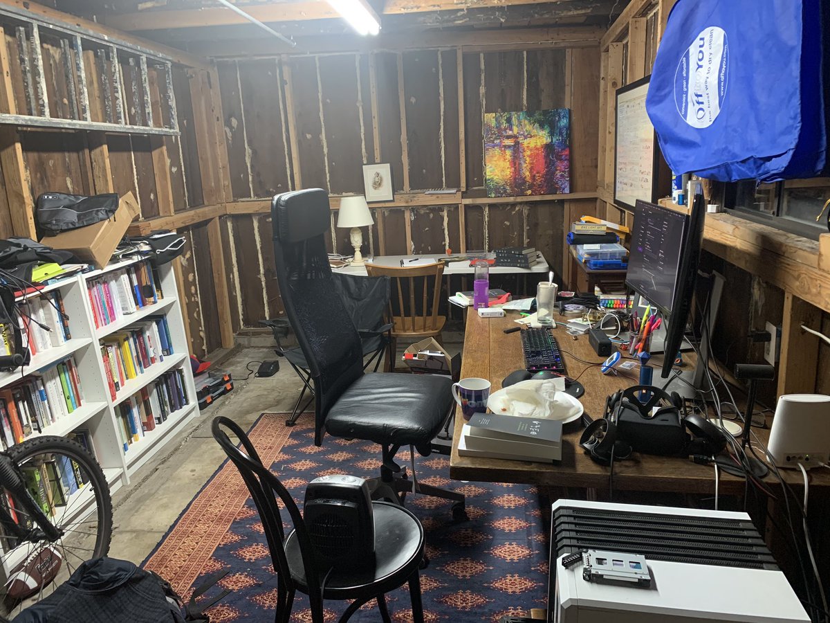 My garage which is mostly books and computers