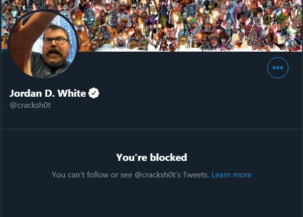 #8 Jordan White  @cracksh0tI love X-Men. When he's not busy editing the absolute most atrocious era of the franchise ever, well...I don't wanna know what he's doing, but what matters to me is that he doesn't want me as a customer. I dropped every book  @Marvel. Not that you care.