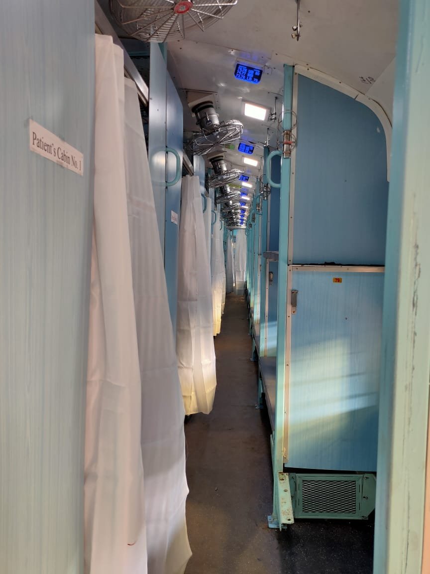 ANI's tweet image. Isolation coaches have been prepared by the Indian Railways to fight the #Coronavirus Pandemic.