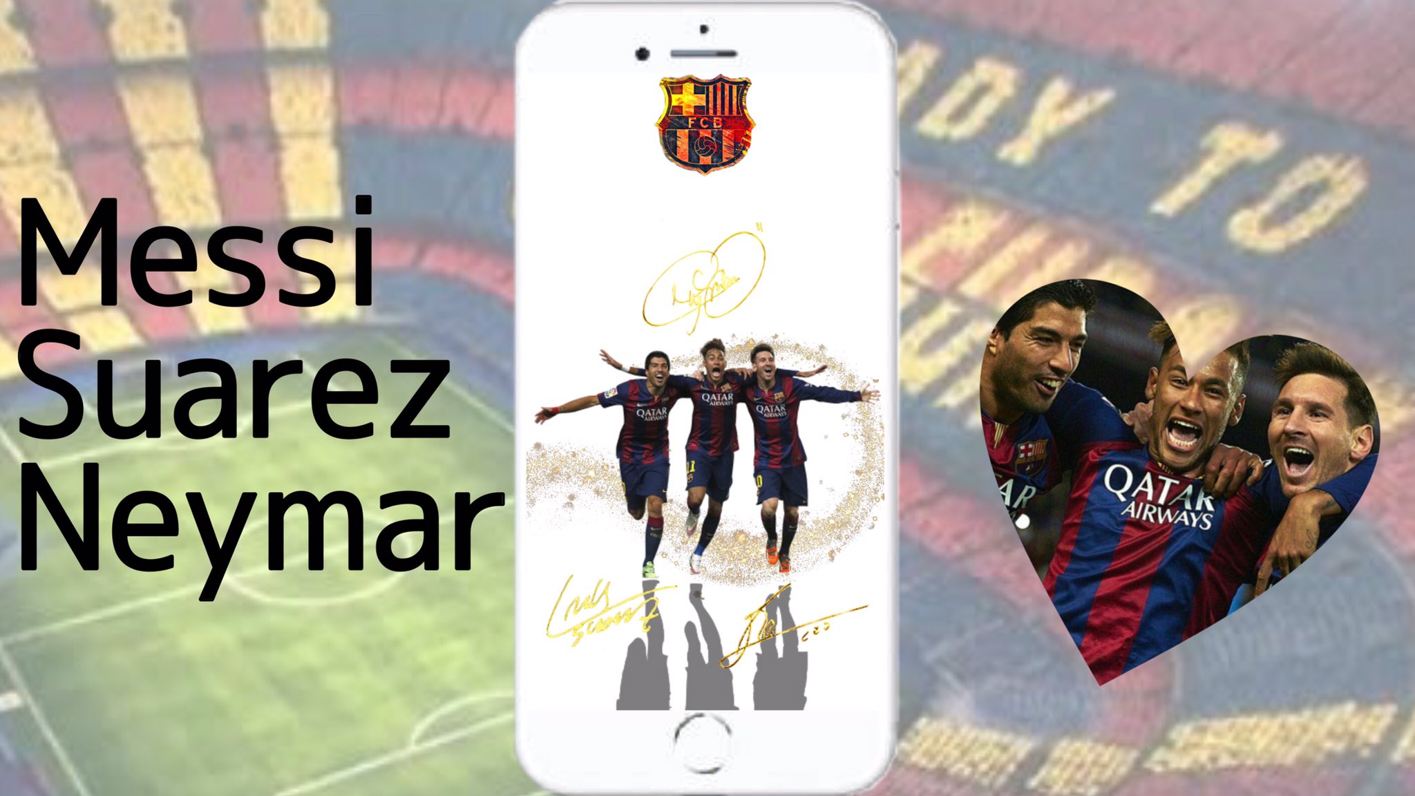 Jay Football Fcバルセロナ Msn Messi メッシ Suarez スアレス Neymar ネイマール Wallpaper 壁紙 欲しい方は フォロー リツイート