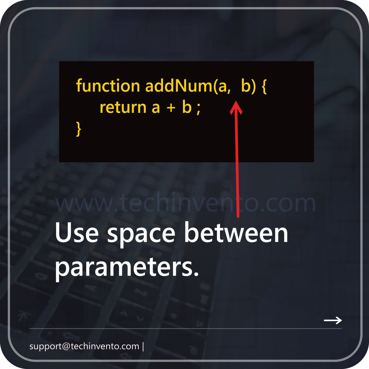 tech_invento's tweet photo. JavaScript Coding Style.
USA:+1(512)7348342
INDIA:+91-7507540231
support@techinvento.com
#coding #code #coder #austintexas #usa #freelance #techinvento #moiledevelopment #apps #application #androi #framework #digitalmarketing #emailmarketing #java #js #developer #javascript https://t.co/2vEjDJveU6