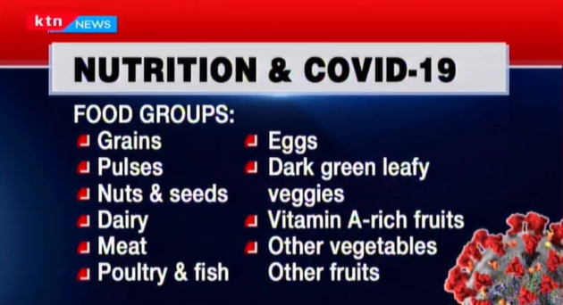 KTNNewsKE's tweet photo. Food groups to include in your meals to boost your immunity.

#KTNWeekendExpress https://t.co/00r3klZ9Bk