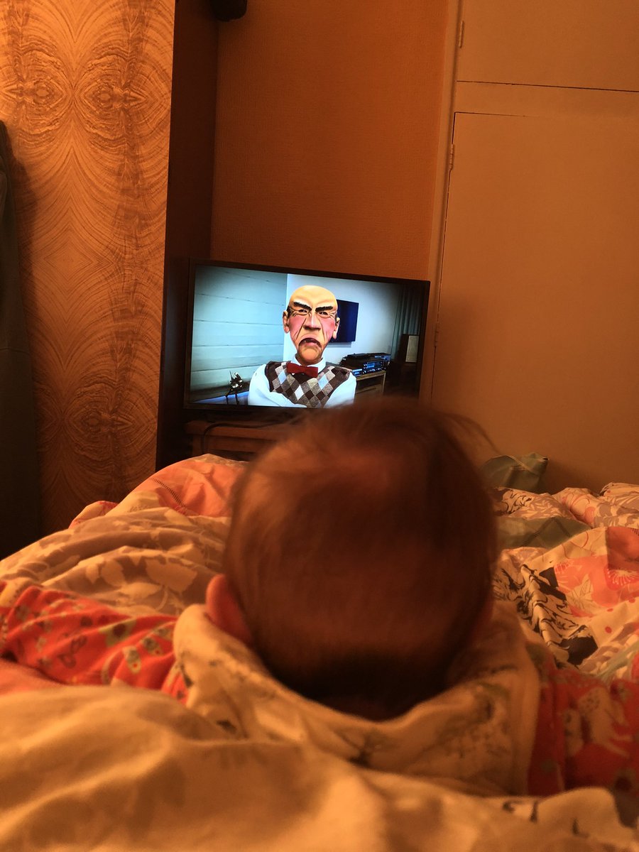 JadeGriffiths6's tweet photo. My six month old daughter enjoying @jeffdunham quarantine vid on YouTube... She loves all you guys! https://t.co/6zq03IMxUM