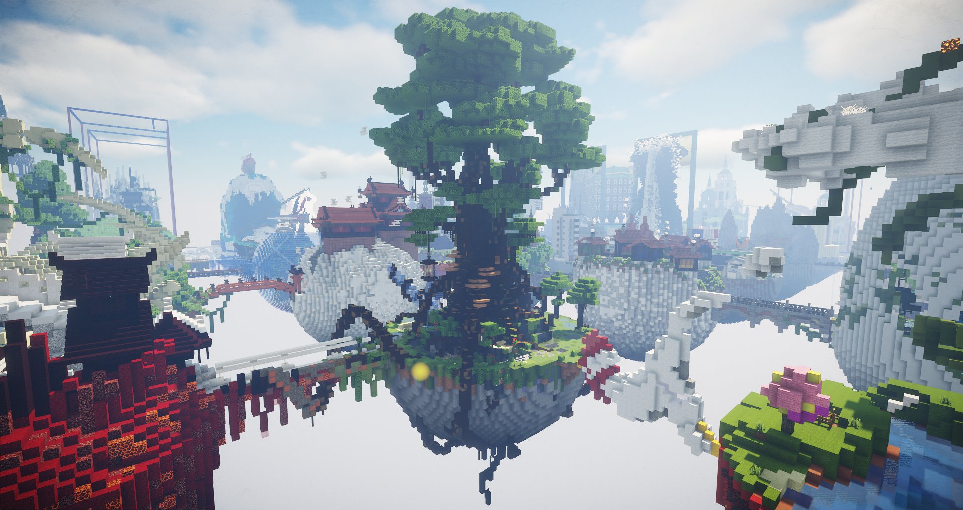 Twitter 上的 ヨフカシ マイクラリレー Jcu枠で僕とアクで3つの浮島を作らせていただきました 凄く楽しかった Minecraft マイクラリレー T Co 5s6igmjykk Twitter