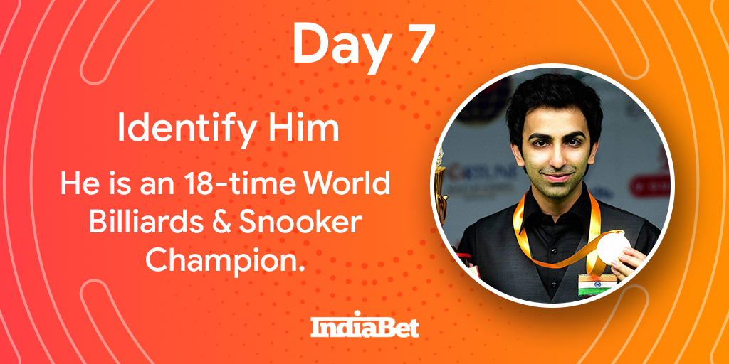 indiabet's tweet photo. Day 7
He is an 18-time World Billiards and Snooker Champion. Can you identify him?
Every right answer gets 3000 IBR. Make sure you mention your username & #Indiabet
.
.
#WorldBilliards #Snooker #SnookerChampion #Billiards #IdentifyHim #Guess #Challenge #PARTICIPATE https://t.co/KtivCYbBMz