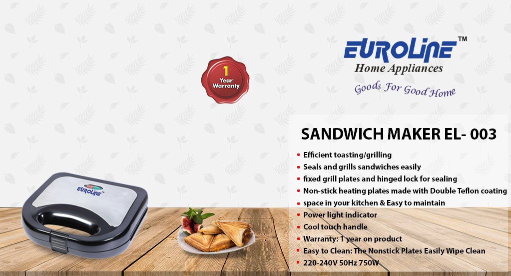 Kshitiz_Impex's tweet photo. Wide range of Euroline Sandwich Maker collection available for wholesale, Enquire now at 91-11-41425374/75/76
#Euroline #SandwichMaker #KitchenAppliances #KIPL #Wholesale #Lockdown21 #COVID19 https://t.co/6Vnc9vaf60