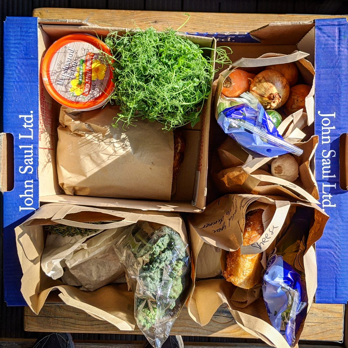 We have provisions boxes available this morning for delivery today. Fresh vegetables, breakfast packs with meat from @poptibeast - organic coffee from <a href="/extractcoffee/">Extract Coffee</a> &amp; bread from <a href="/thebristolloaf/">The Bristol Loaf</a> 
First come first served!

the-cauldron-dispensary.myshopify.com

#stayhome #contactlessdelivery
