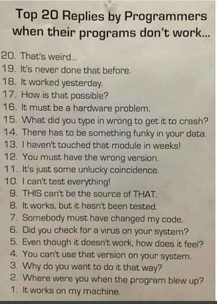 vegastack's tweet photo. Which sentence do you often use?
#devops #cloud #technology #developrs #software #programming #coding https://t.co/G4tmmcqpBD
