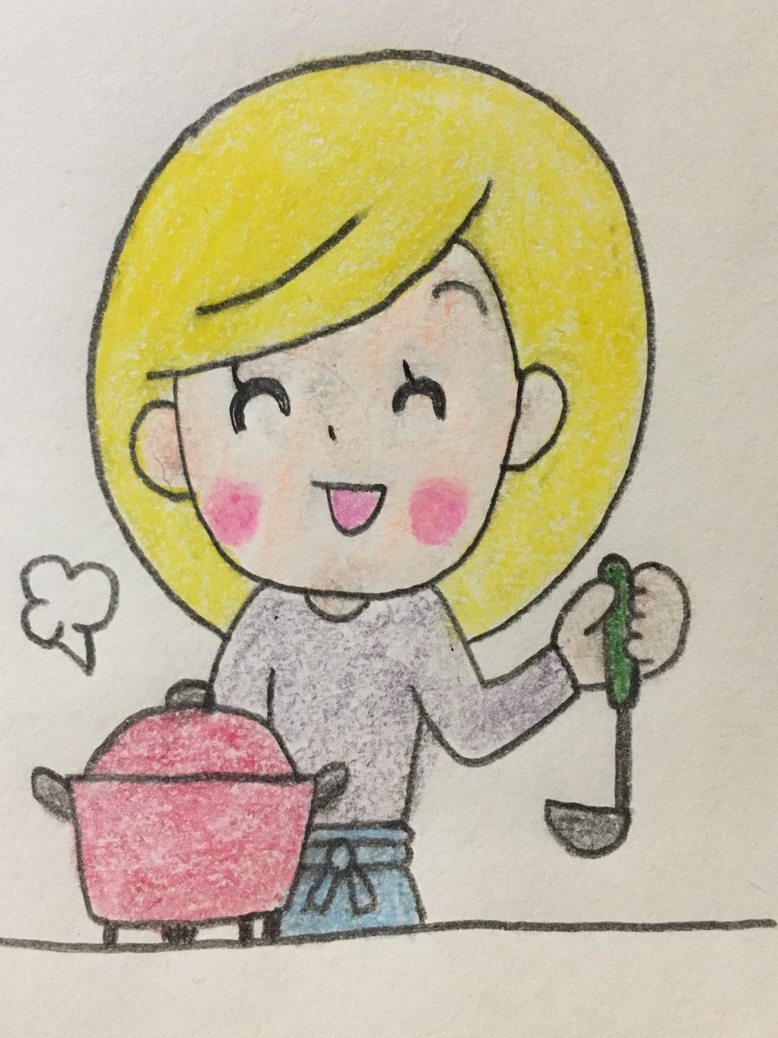 ノブユキ さて夕食の準備しよう 簡単に納豆ご飯でいいや 料理 女の子イラスト T Co Ukreuzbkux Twitter