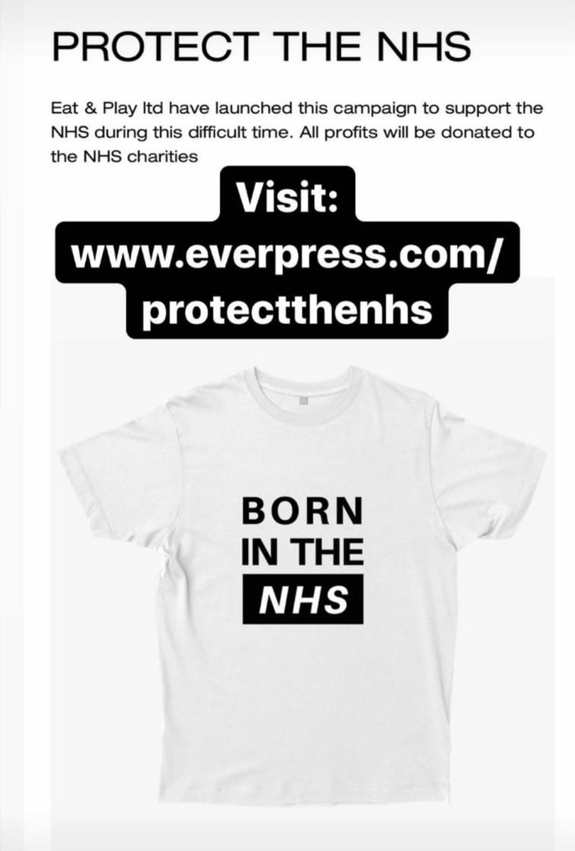 Buy a T-Shirt and Support the NHS - all profits to NHS charities everpress.com/protectthenhs  #donate #charity #nhs