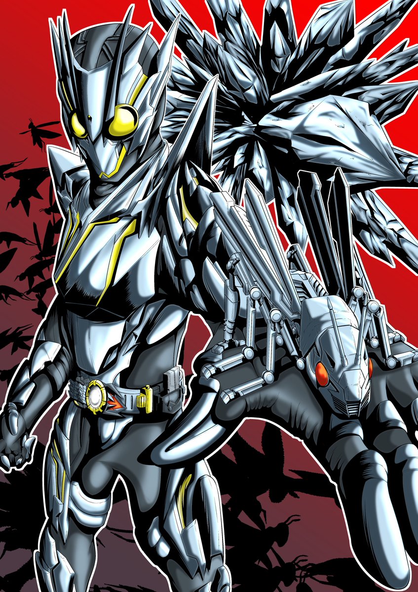 メカジキ弐號 今まで描いてきたやつ その１ ワンパンマン タンクトップガール 仮面ライダーゼロワン 仮面ライダー１型 ロッキングホッパー 恋情デスペラード 迅雷のお紋 アマビエ イラスト 絵描きさんとつながりたい T Co Njomp3mswz