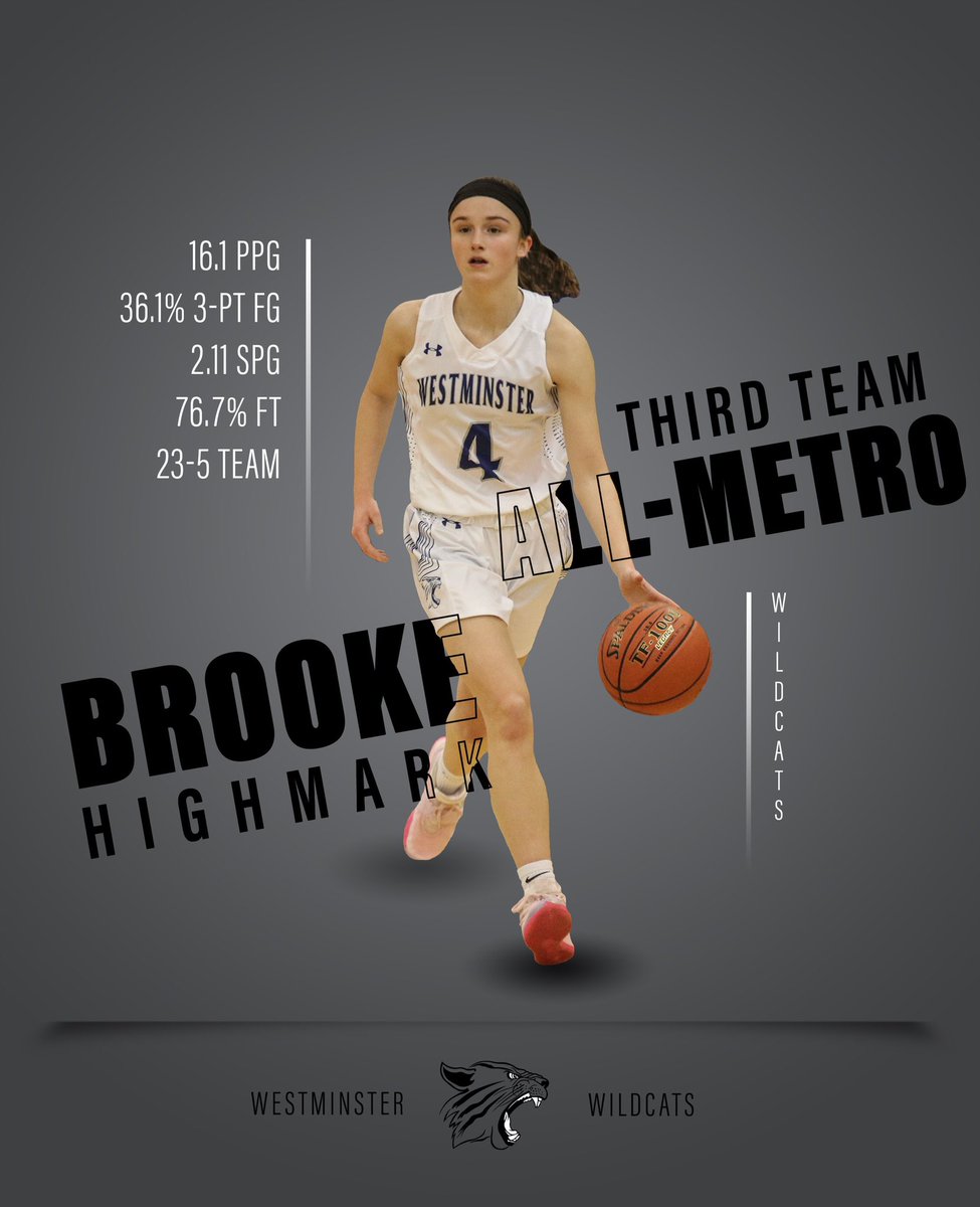 Brooke Highmark adds 3rd Team All-Metro from <a href="/STLhssports/">STLhighschoolsports</a> to her list of postseason honors! #GoCats <a href="/GbbWca/">Wildcat Basketball 🐾🏀</a>