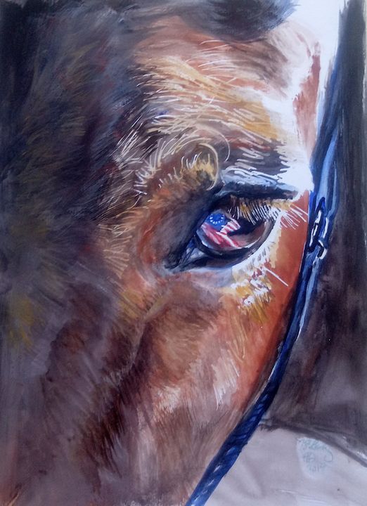 cliffysmom's tweet image. Featured Art of the Day: "American Made - Horse Watercolor". Buy it at: ArtPal.com/nancyjbailey?i…