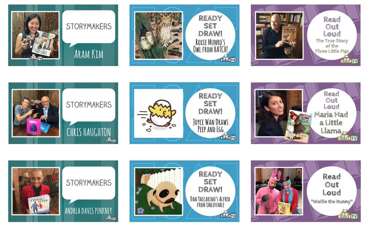 Help share the news! The <a href="/KidLitTV_NYC/">KidLit TV</a>  team has created a virtual library of FREE read alouds, drawing &amp; writing tutorials, podcasts, #kidlitart &amp; reading resources for kids! 
Find them here: buff.ly/39r6X50  #kidsathome #kidlitquarantine #operationstorytime #homeschool