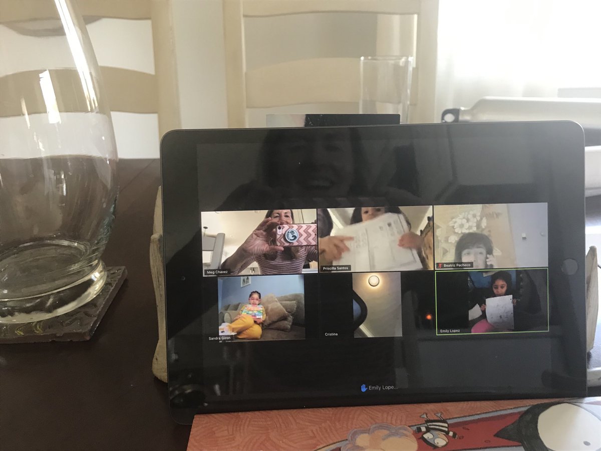megchavez1's tweet photo. Our class is taking on the zoom app and showing off some of the work they are doing at home!! So proud of the families!! ⁦@jmfeclc⁩ https://t.co/S0RpL0Ynm9