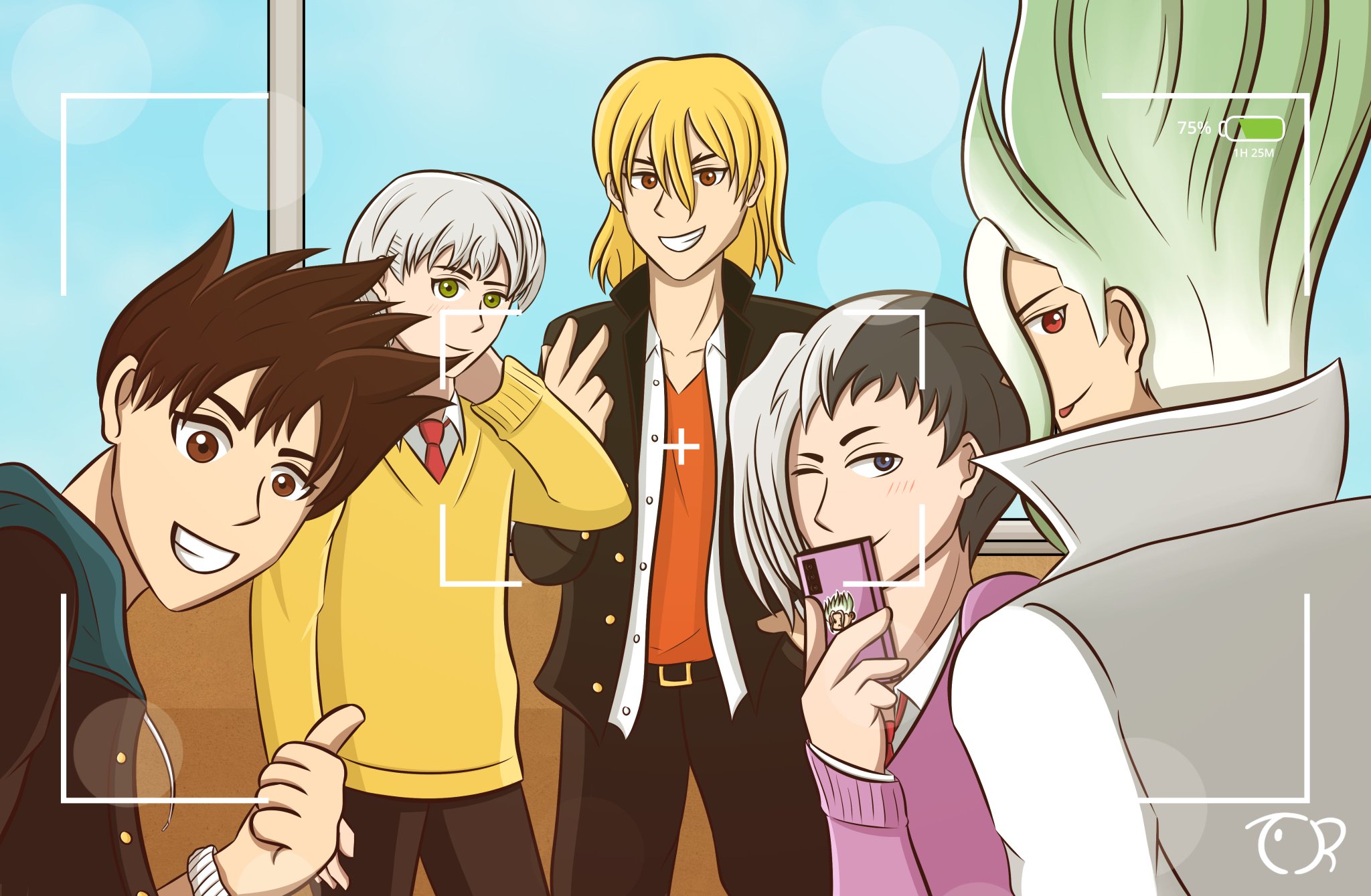 Tora Smile Drstone S 5 Wise Generals X High School Au Dcst Sengen Art Digitalart