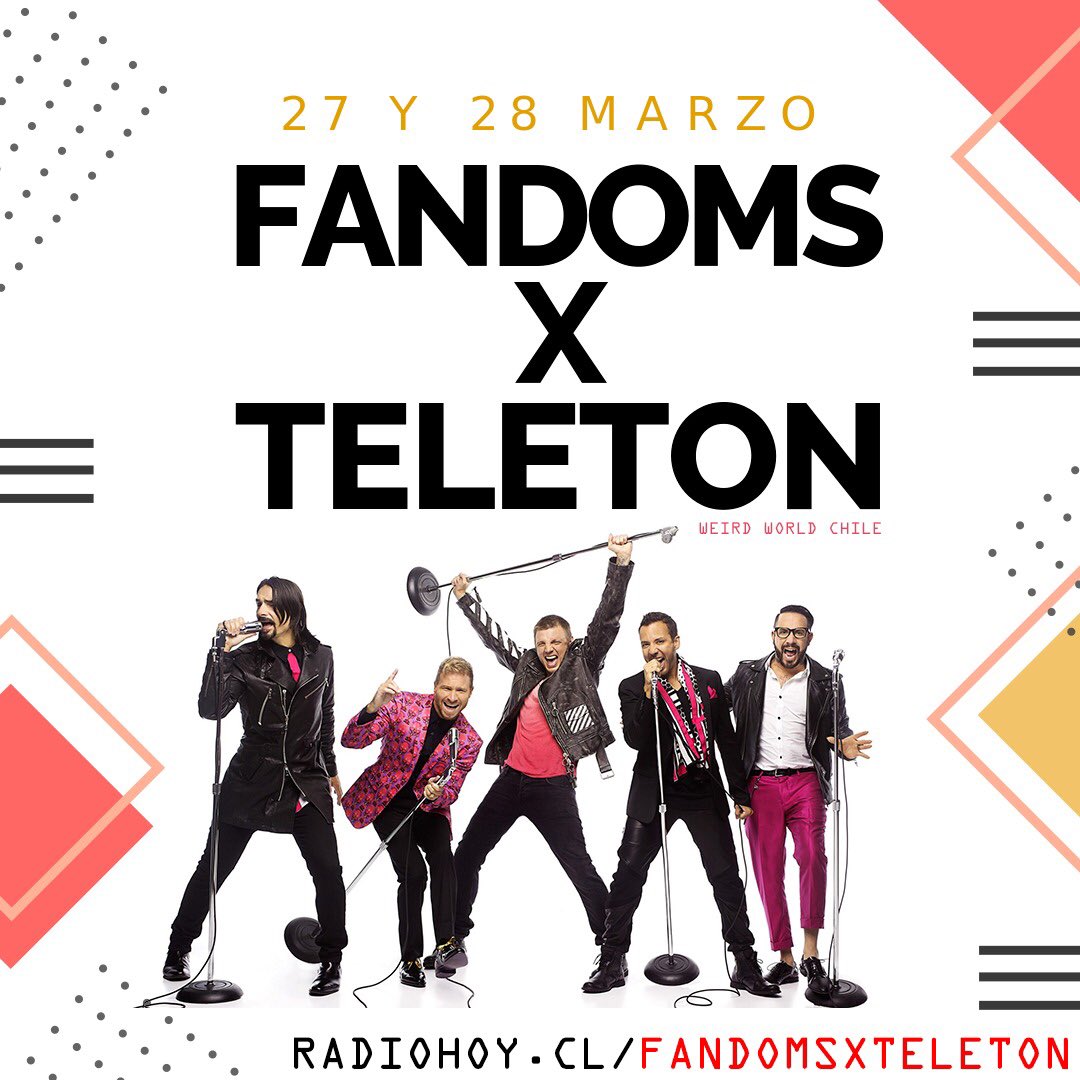 andreita_ac's tweet photo. Vamos chiquillos, pidan su tema a lukita. @weirdworldchile apoyando a la teleton en @radiohoycl #FandomsXTeleton https://t.co/TU4aFt4TZu
