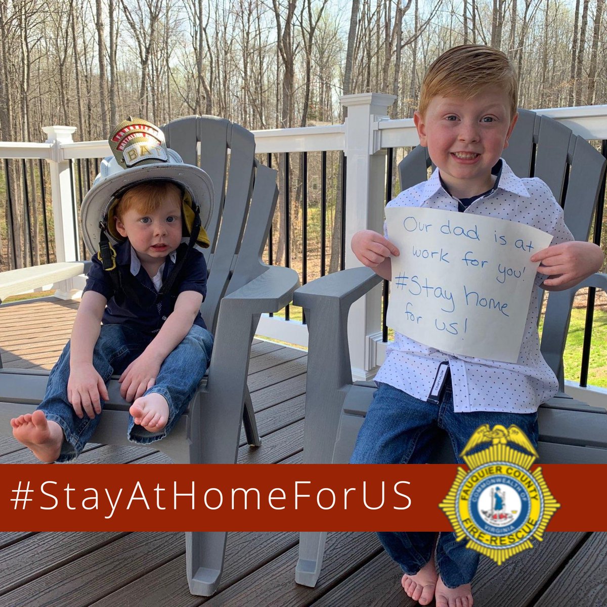 FCDEM's tweet photo. DO YOUR PART! #StayAtHomeForUS
#FauquierCounty #DFREM #COVID19 https://t.co/sadxISPRCB