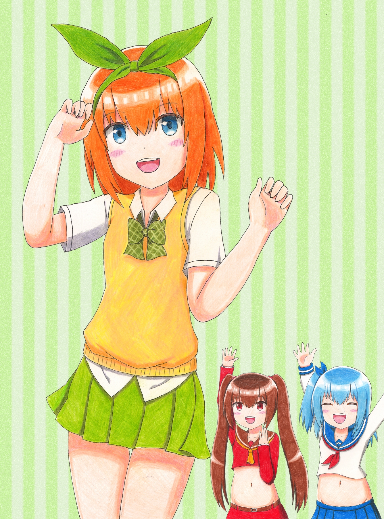 レッドリボンp オリキャラ絵 もしもリボンちゃんが某アニメキャラのコスプレをしたら W パチシブガールズ T Co Nmrbqfycxy Twitter