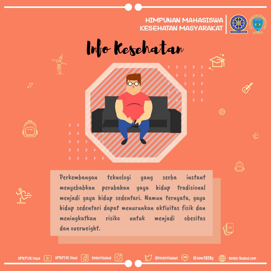 Uzivatel Hmkm Fk Unud Na Twitteru Gaya Hidup Yang Sedentari Dapat Menurunkan Aktivitas Fisik Dan Meningkatkan Risiko Untuk Menjadi Obesitas Dan Overweight Arundhana Et Al 2013 Obesitas Dan Overweight Disebabkan Oleh Menurunnya