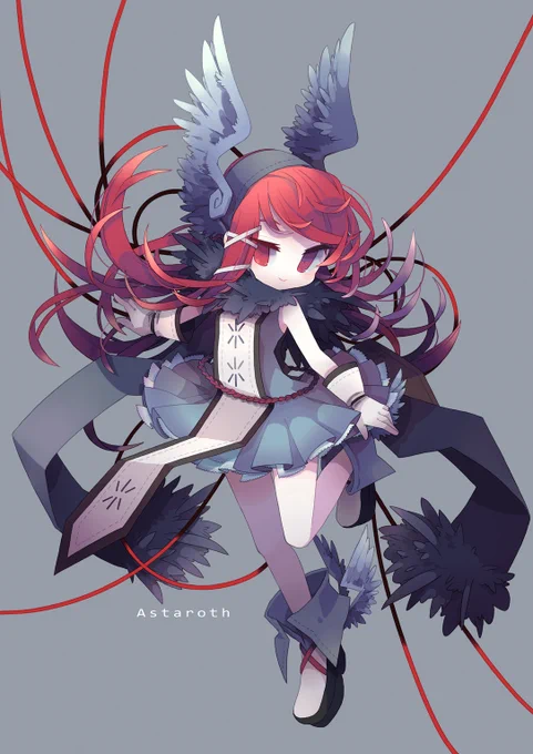 #上手い下手は別にして自分の絵柄のここが好き 
色と髪かな! 