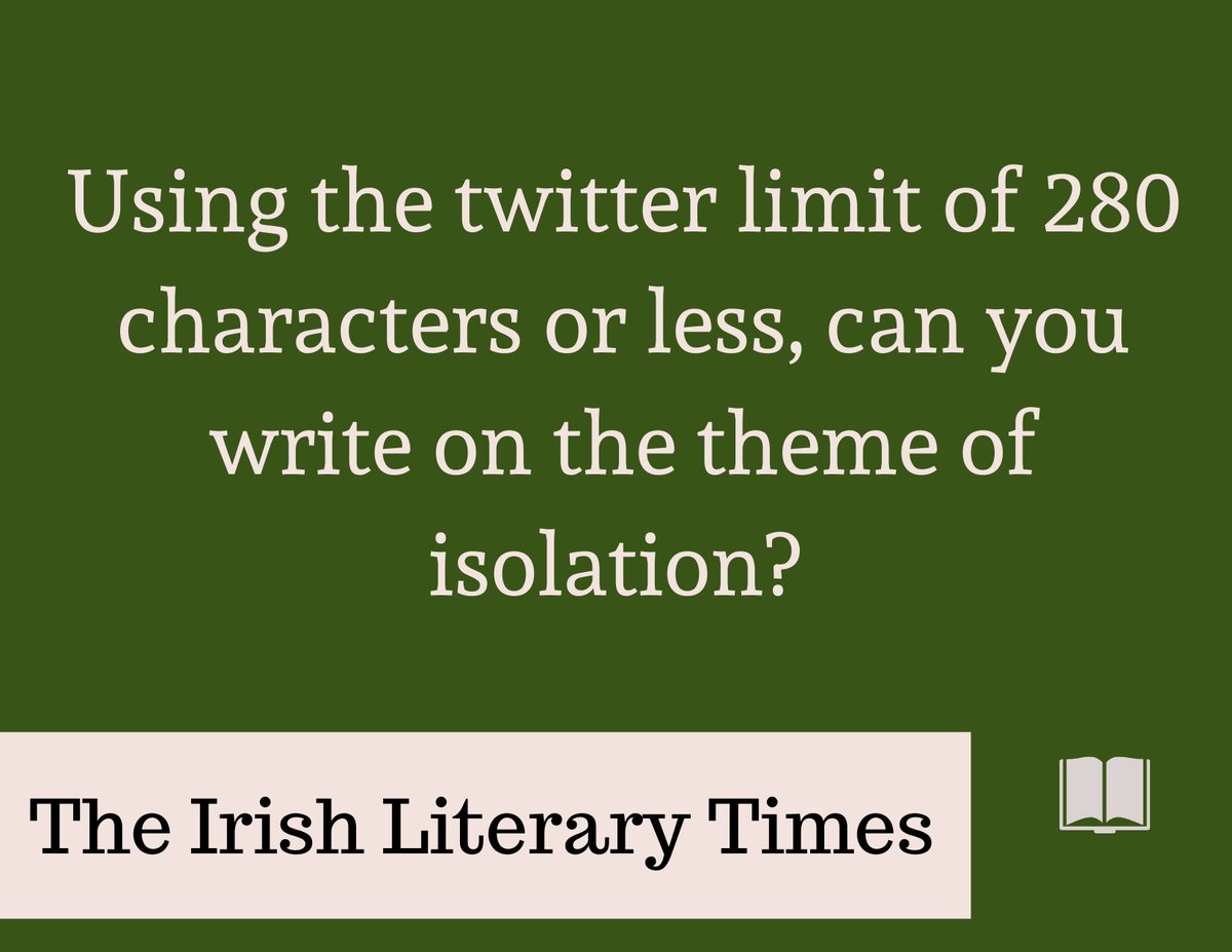 IrishLitTimes's tweet photo. include the hashtag #wordsofisolation for retweets
#twitterpoems #microfiction #micrononfiction https://t.co/HVPtb2awP0