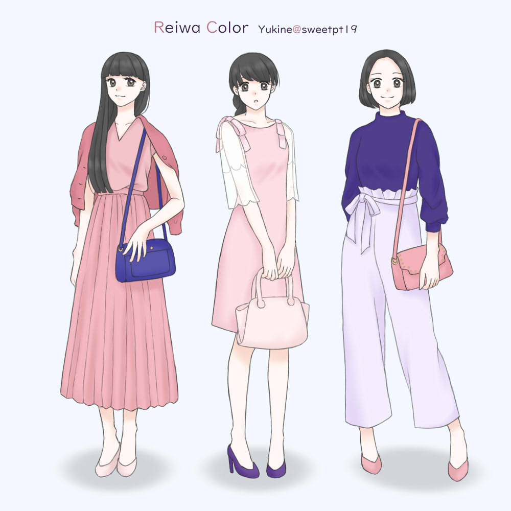 雪音 Sur Twitter 令和カラーコーディネート 桜 あ ちゃん 梅 かしゆか 菫 のっち 全アイテム税別4 000円以下です Perfume Prfm Perfume Um Perfume Fanart ファッションイラスト T Co Dh8buz1jzd Twitter