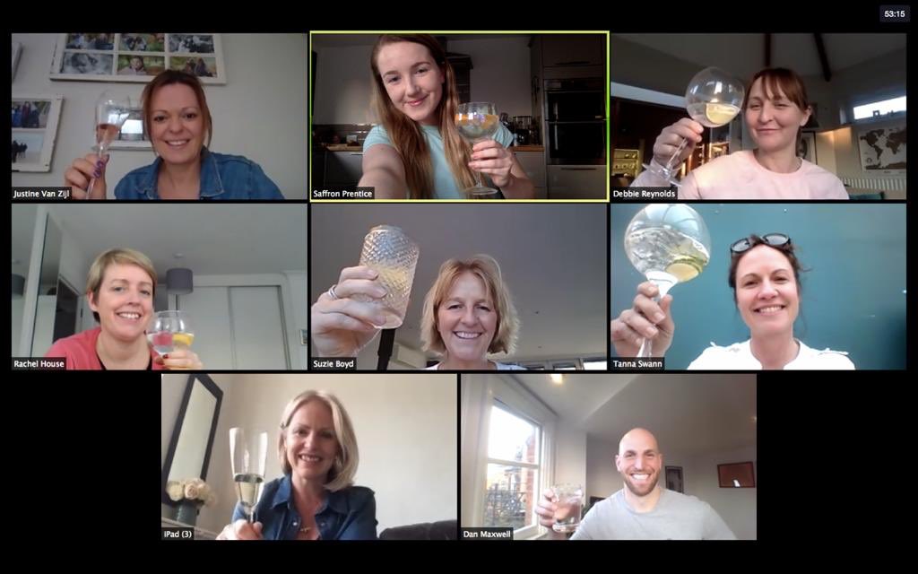 By the power of Zoom we celebrated our blessings “together” last night. Cheers to hope, to empathy and to that Friday Feeling wherever it now  takes place! #thebradybunch