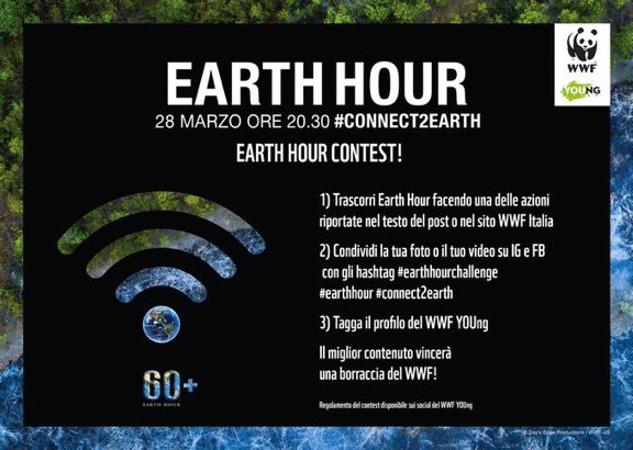 WWF_YOUng's tweet photo. Noi siamo pronti per #EarthHour2020! e voi siete pronti x l'#EarthHourChallenge? la migliore azione sostenibile #homemade vincerà un bellissimo premio! Segui le istruzioni qui sotto 👇e scopri di più sulle pagine Facebook e Instagram di #WWFYOUng! https://t.co/x9LqPihHCs
