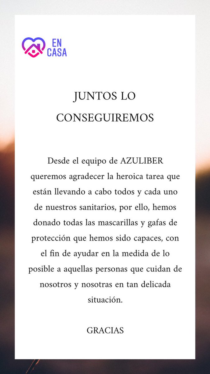 Azuliber's tweet photo. #JuntosLoConseguiremos #QuedateEnCasa #azuliber https://t.co/M2igMmRpIq