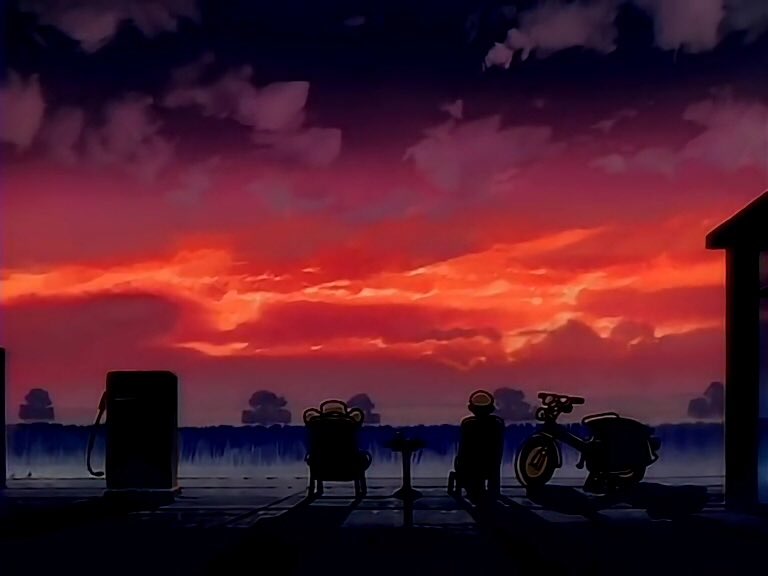 Cafe알파 ova (1998) 시간의흐름에 따른 색의 변화. 아름다운 애니메이션이었다. #ヨコハマ買い出し紀行 #바다가들린다 감독 #카페알파ترجمة المنشور