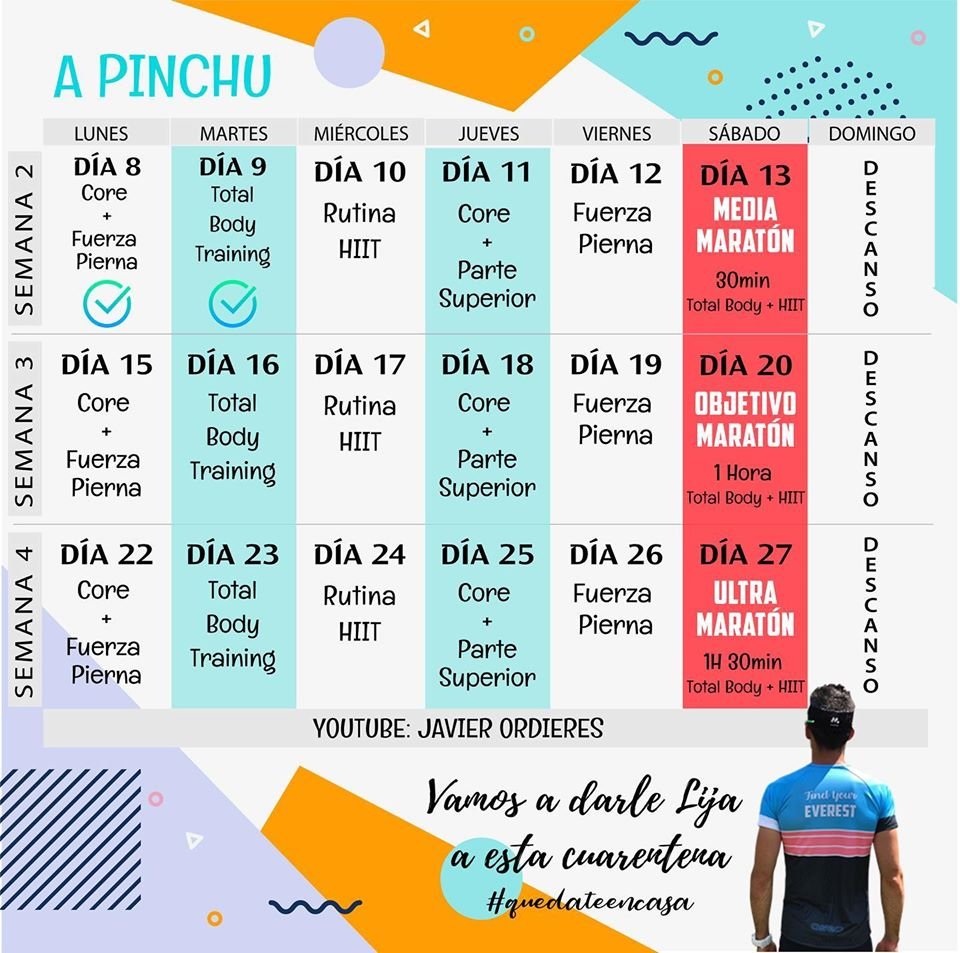 ¡A SEGUIR ACTIVOS!

<a href="/Javutty/">Javier Ordieres</a> propone 2 entrenos/día en su canal y los próximos 3 sábados, una prueba en directo para mantenernos en forma durante el confinamiento 💪

🔗youtube.com/user/javutty

<a href="/OS2O_/">OS2O</a>  aportará regalos para los que hagáis las pruebas con Javi ¡a dar lija!