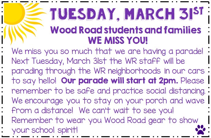 WR Families we are coming to see you on Tuesday! ❤️ #bspacares
