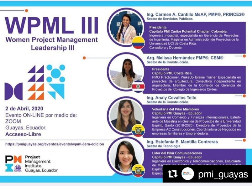 alycantillo's tweet photo. Feliz de participar en un importante evento de nuestros amigos y colegas de @PMIGuayas . Gracias🤗 #projectmanagement #yosoypmiguayas #soypmicaribe https://t.co/ksSYCbkraQ