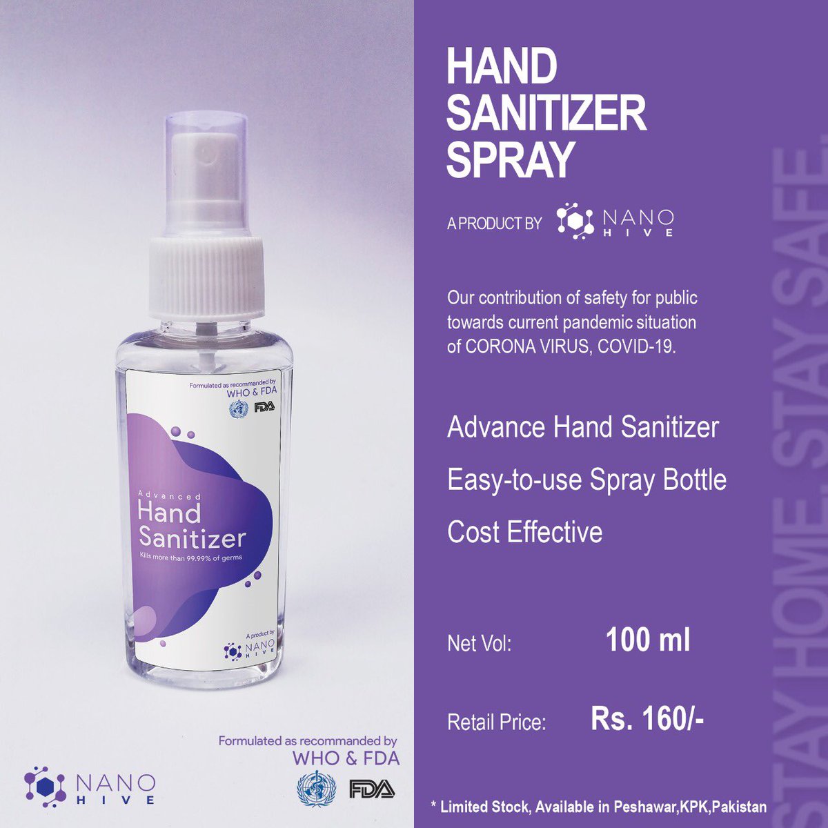 nic_peshawar's tweet photo. Our startup Nano Hive, in times of this outbreak, have developed a hand sanitiser, in accordance to the formulas recommended from WHO and FDA.

Reach out to them on their media handle:
https://t.co/RCHKvkH3ih

#NICpeshawar #IgniteTheSpark #Ignite #Incubator #Accelerator #Startup https://t.co/tX6MzXRgN9